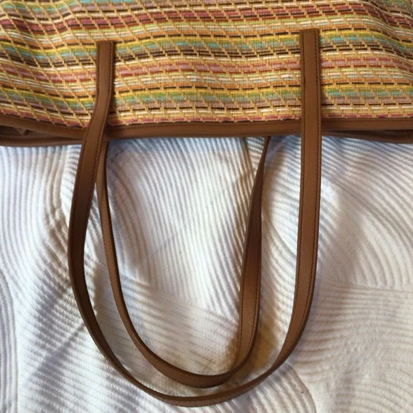 Talbots Straw Multi-Colored Tote - Shoulder Bag - Picture 5 of 5